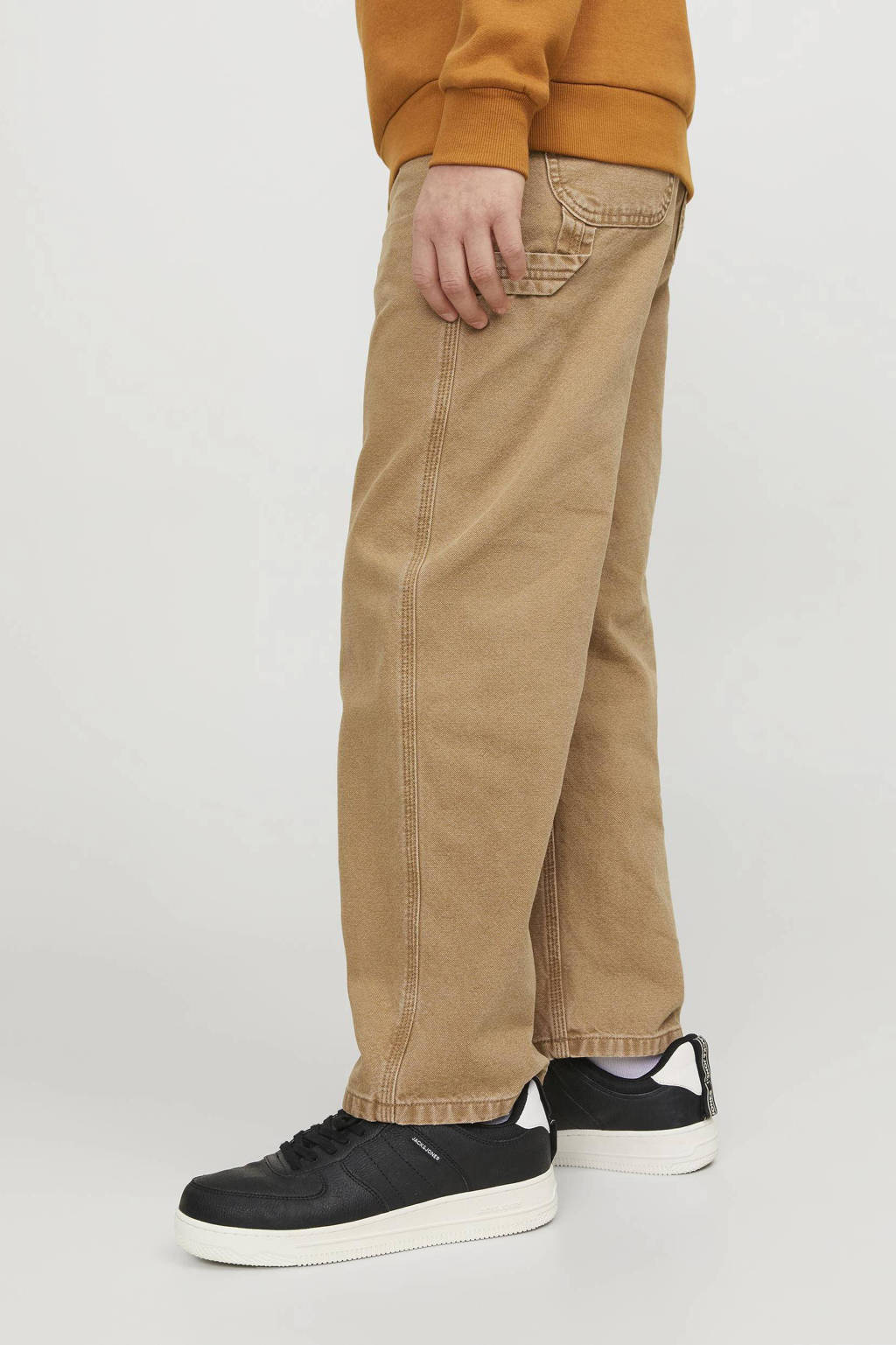 JACK & JONES high waist loose fit jeans JJIALEX JJCARPENTER tigers eye