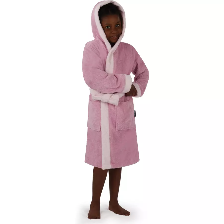 normani Kinder Bademantel aus Bio-Baumwolle Elounda Rosa