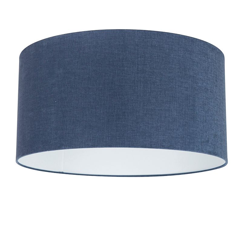 Moderne hanglamp wit met antiek blauwe kap 50 cm - Combi 1