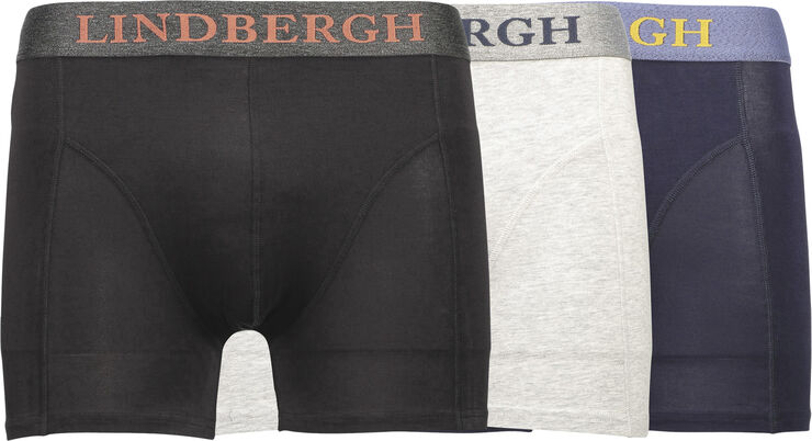 Lindbergh 3-pak bambus boxershorts Multi sort,hvid, blå