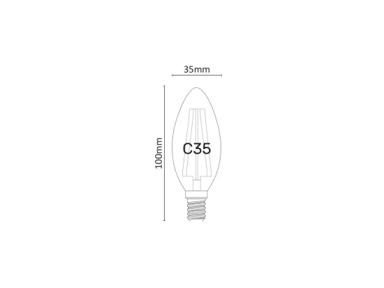 Ampoule LED Olive à intensité variable 6W 2700K E14