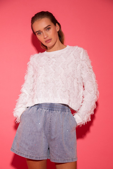 Studio Amaya blauwe dames korte broek