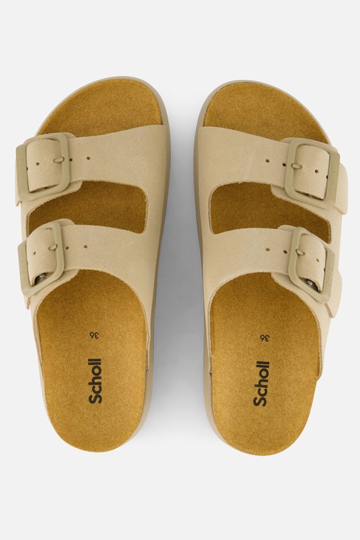 Scholl Noelle Chunky Sandalen beige Suede