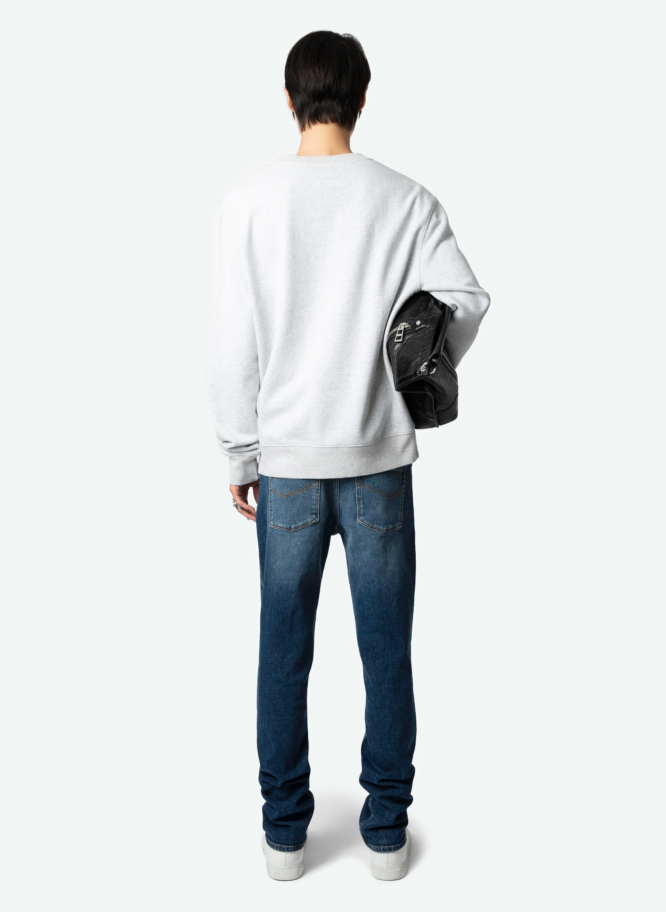 SIMBA - Sweat col rond en coton bio | Gris