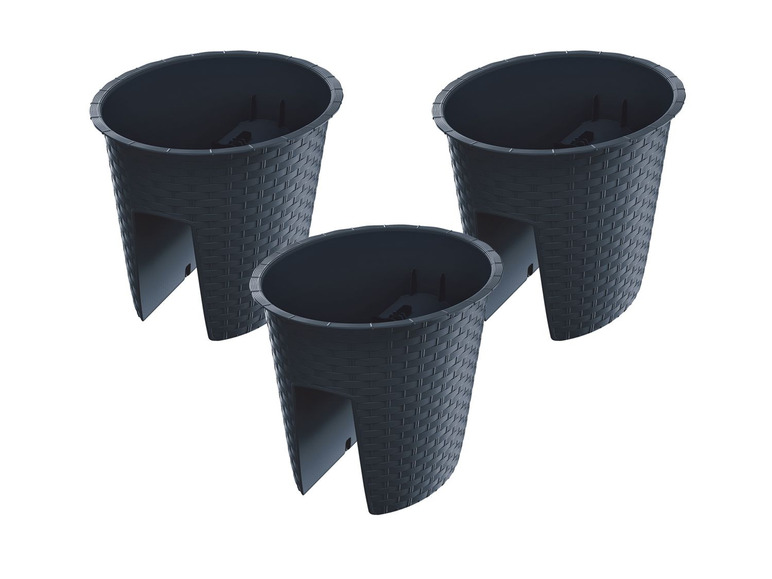3 railing bloempotten