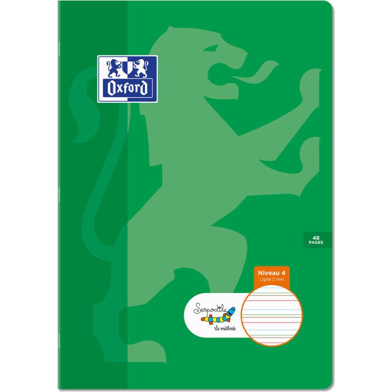 Cahier Oxford Serpodile Agrafe 210X297 48P Ligne 2Mm Niveau4 Turquoise