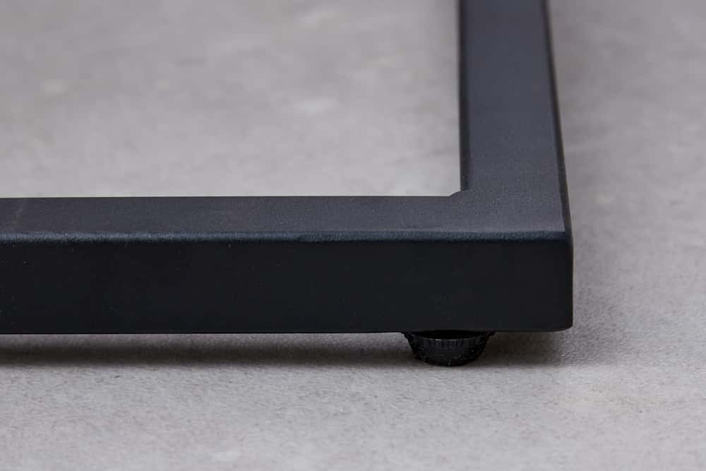 Massivholz Beistelltisch SCANDINAVIA 45cm natur Wildeiche Metall schwarz Laptoptisch