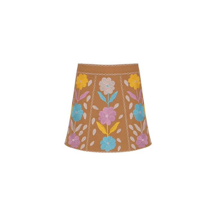 Antik Batik Jupe Tady Brodée | Camel