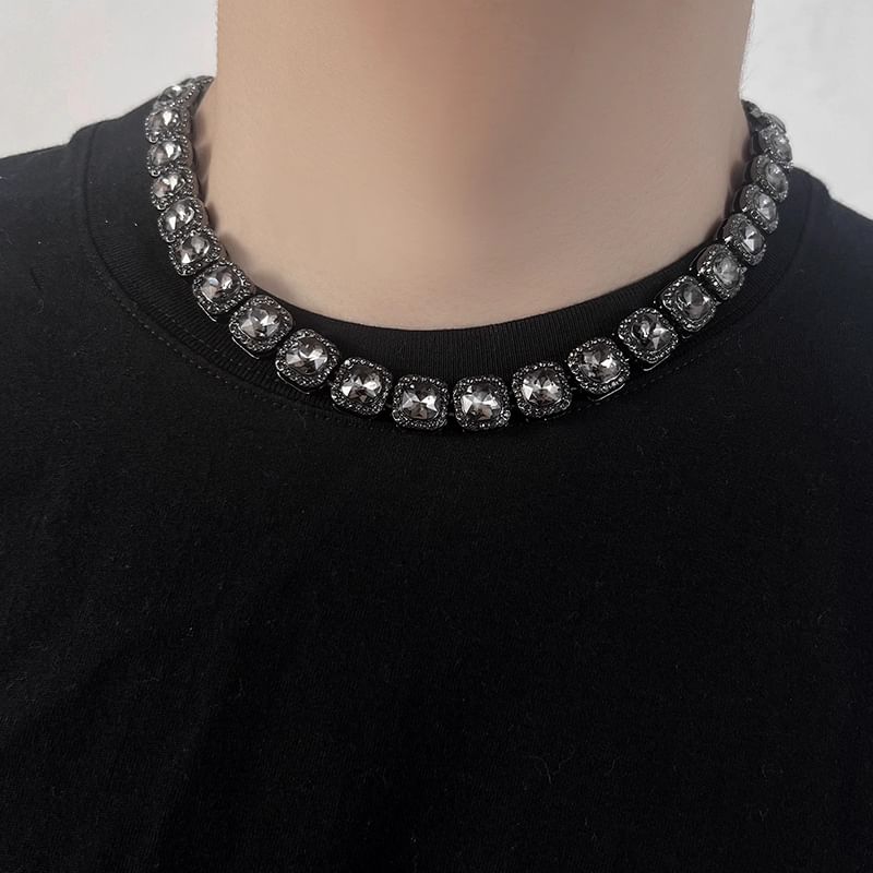 Lilafey - Ketting / Armband met Strass-legering