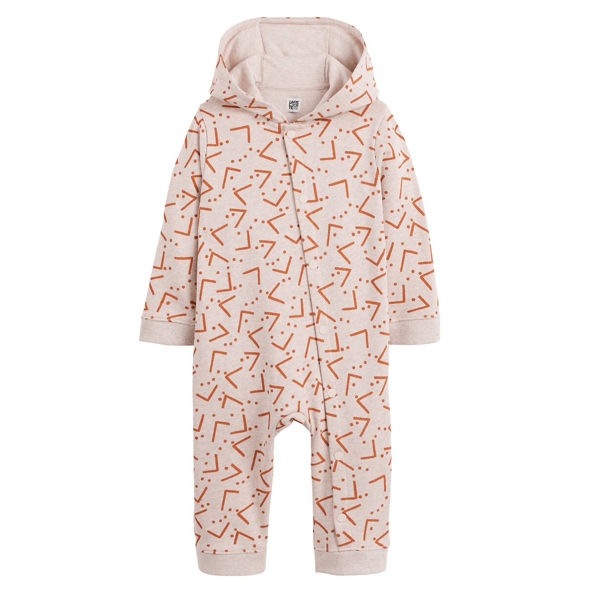 COLEÇÕES LA REDOUTE<br>Macacão comprido com capuz em fleece
