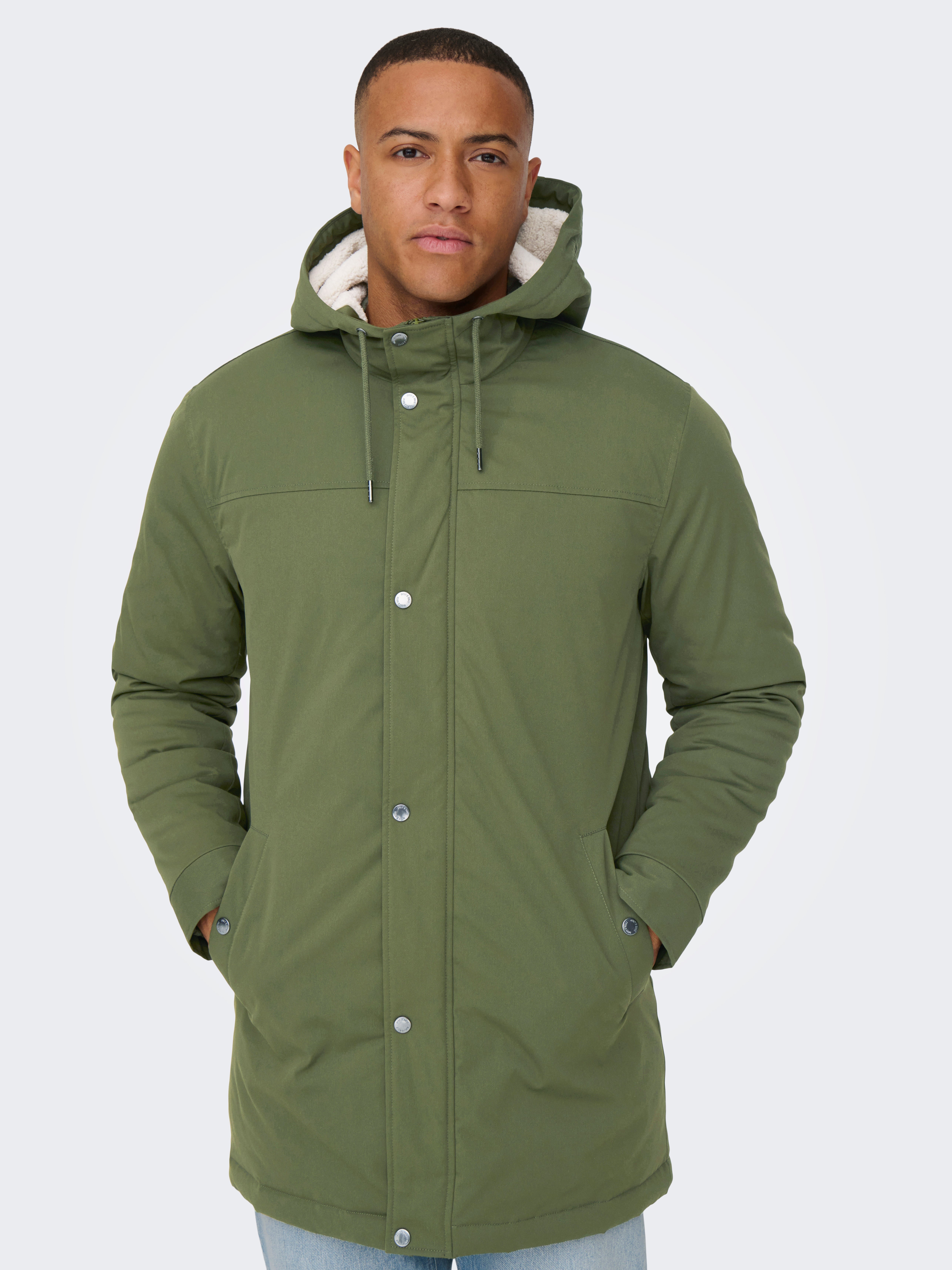 ONSALEXANDER Langer Parka Olive Night