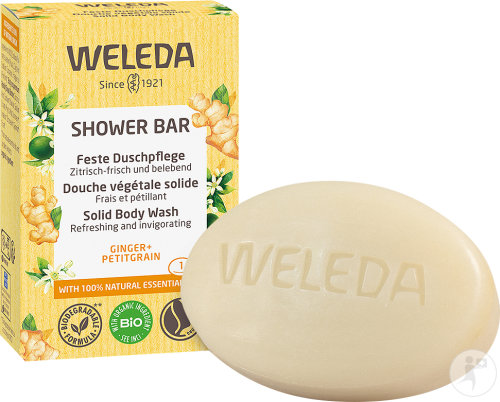 Weleda Shower Bar Douche Végétale Solide Gember + Petit Grain 75g