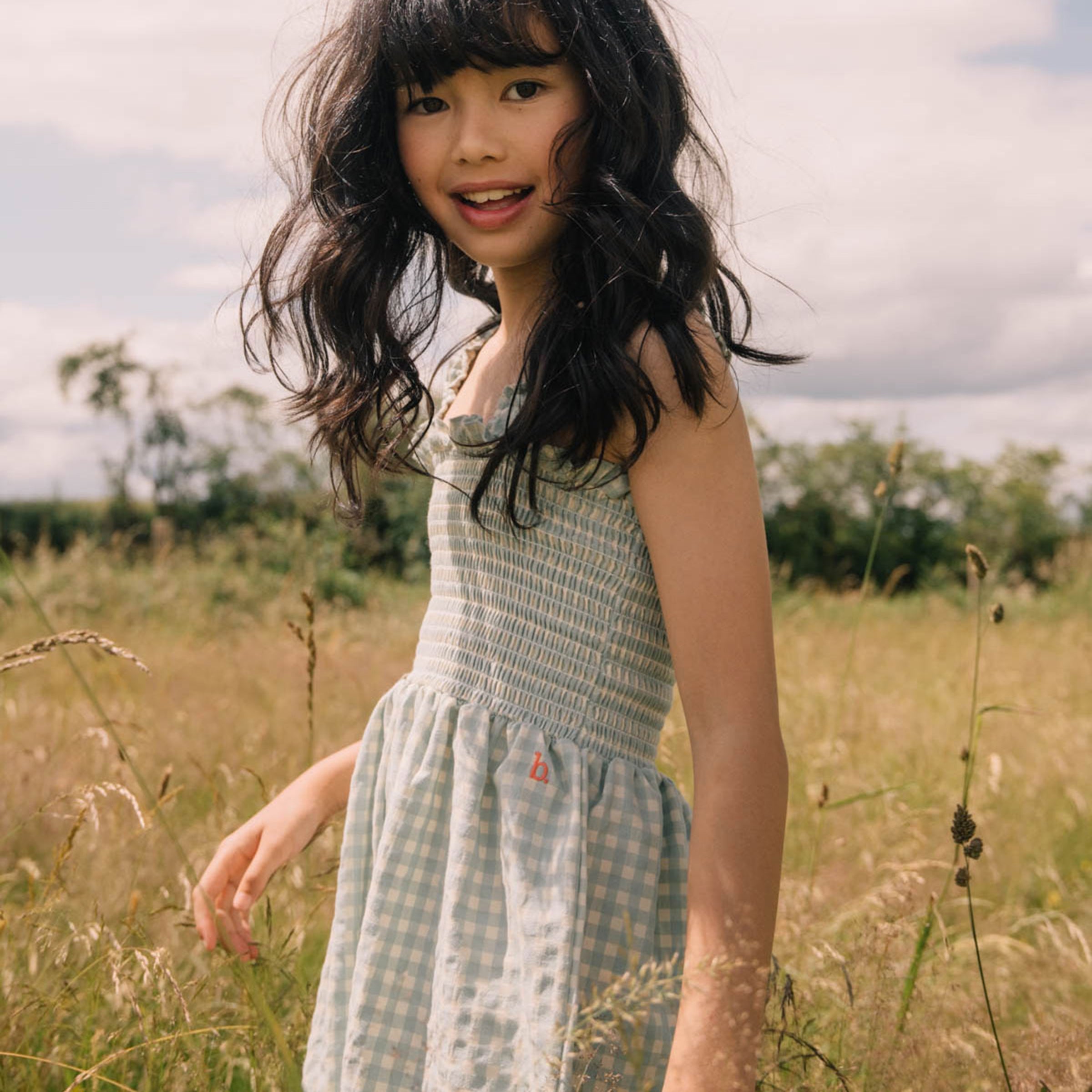 Einteiler Gingham Aqua