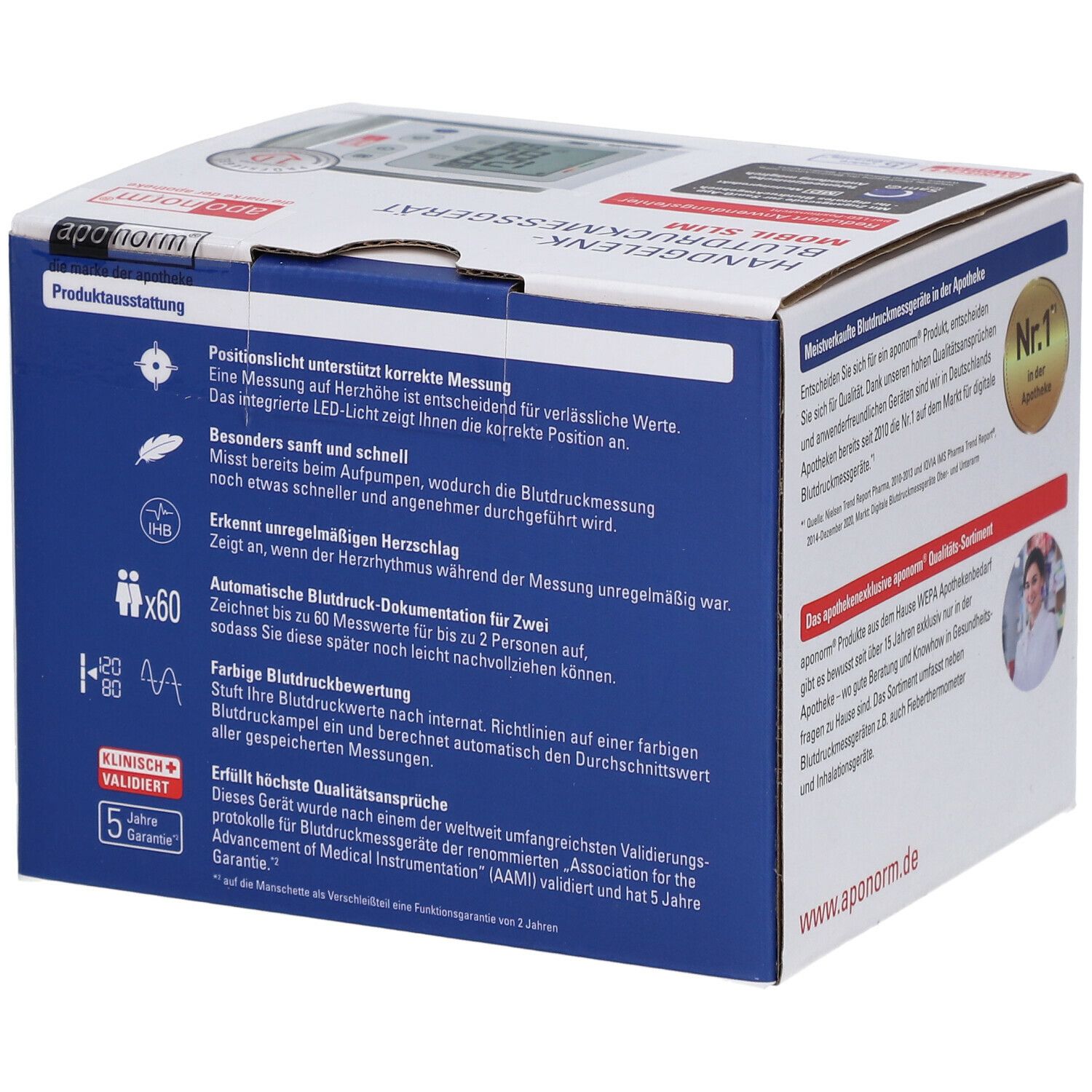 aponorm® Mobil Slim Handgelenk-Blutdruckmessgerät