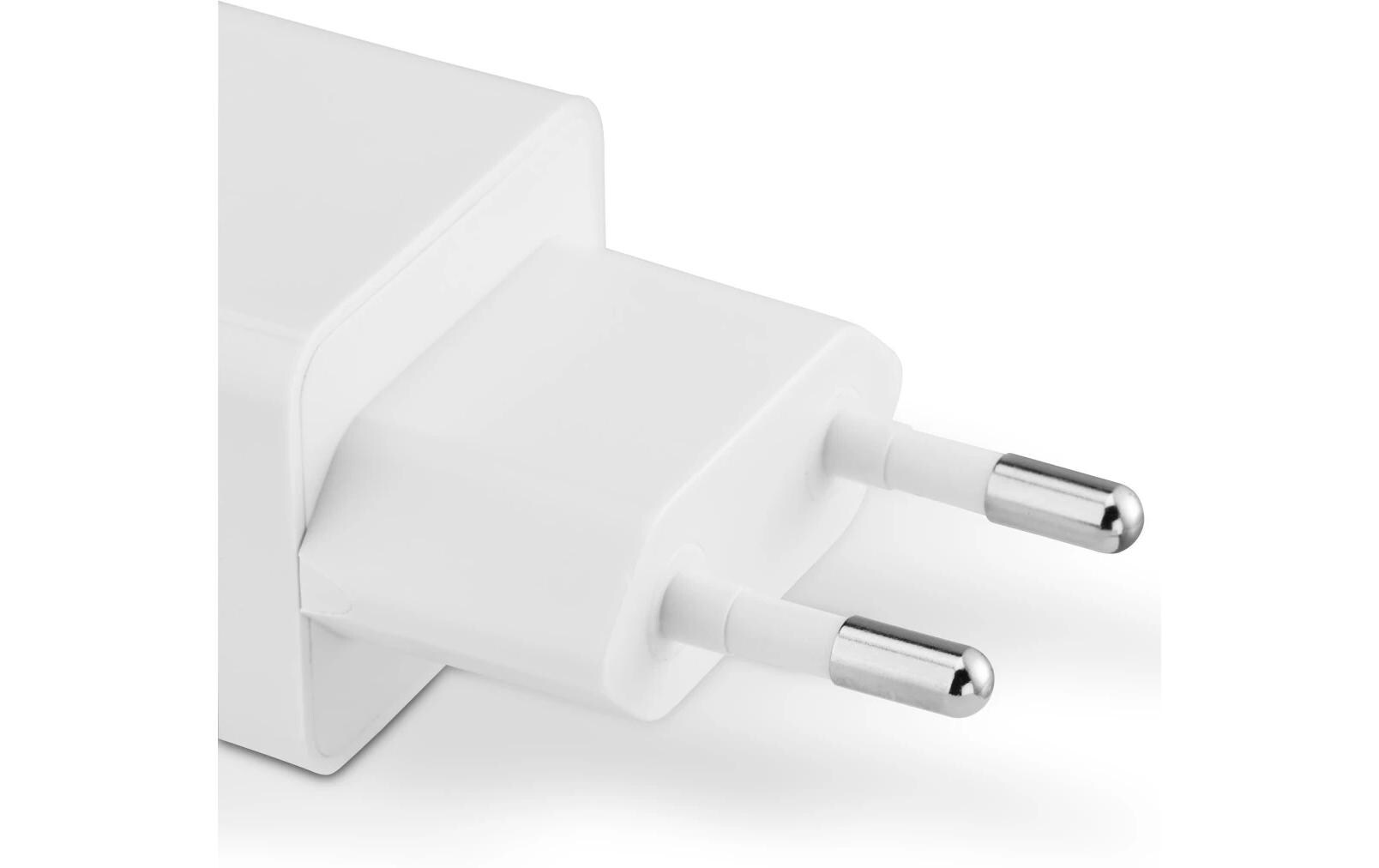 USB-Wandladegerät Gan charger 2x USB-A USB-C 65 W WeissSchnellladegerät mit 1x USB-C und 2x USB-A