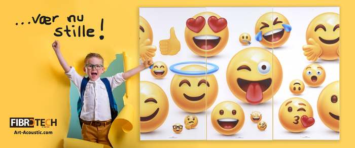 Akustikbillede Art-Acoustic emoji II 60 x 120 cm