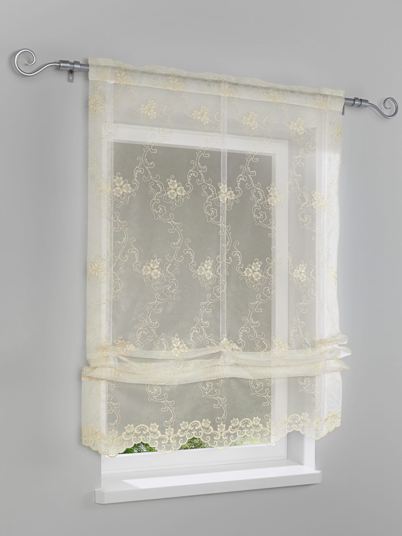 Store-bateau tissu transparent