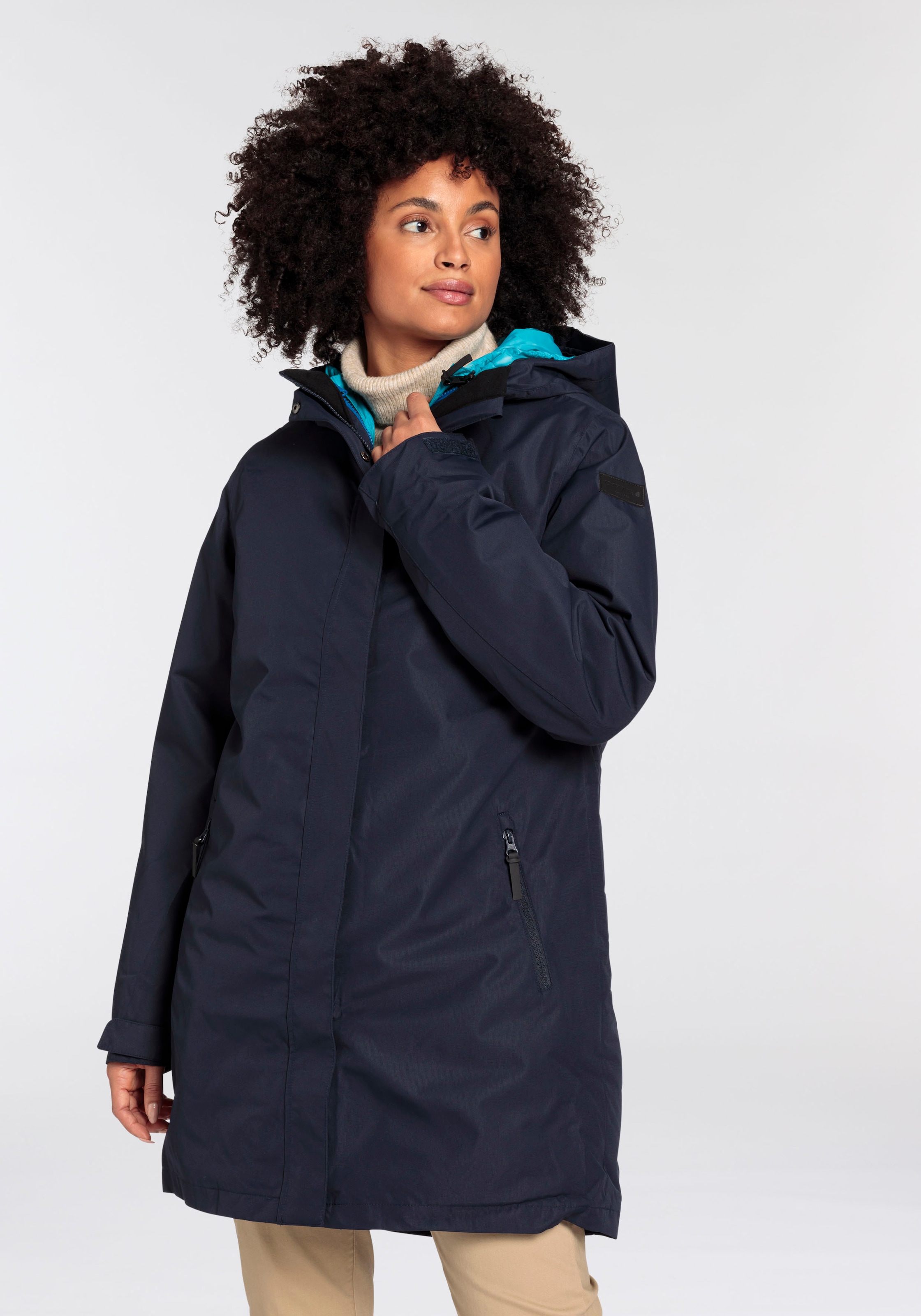 Icepeak 3-in-1-Funktionsparka »PHILIPPSBU« mit Kapuze Winterjacke Wasserdicht, Winddicht & Atmungsaktiv