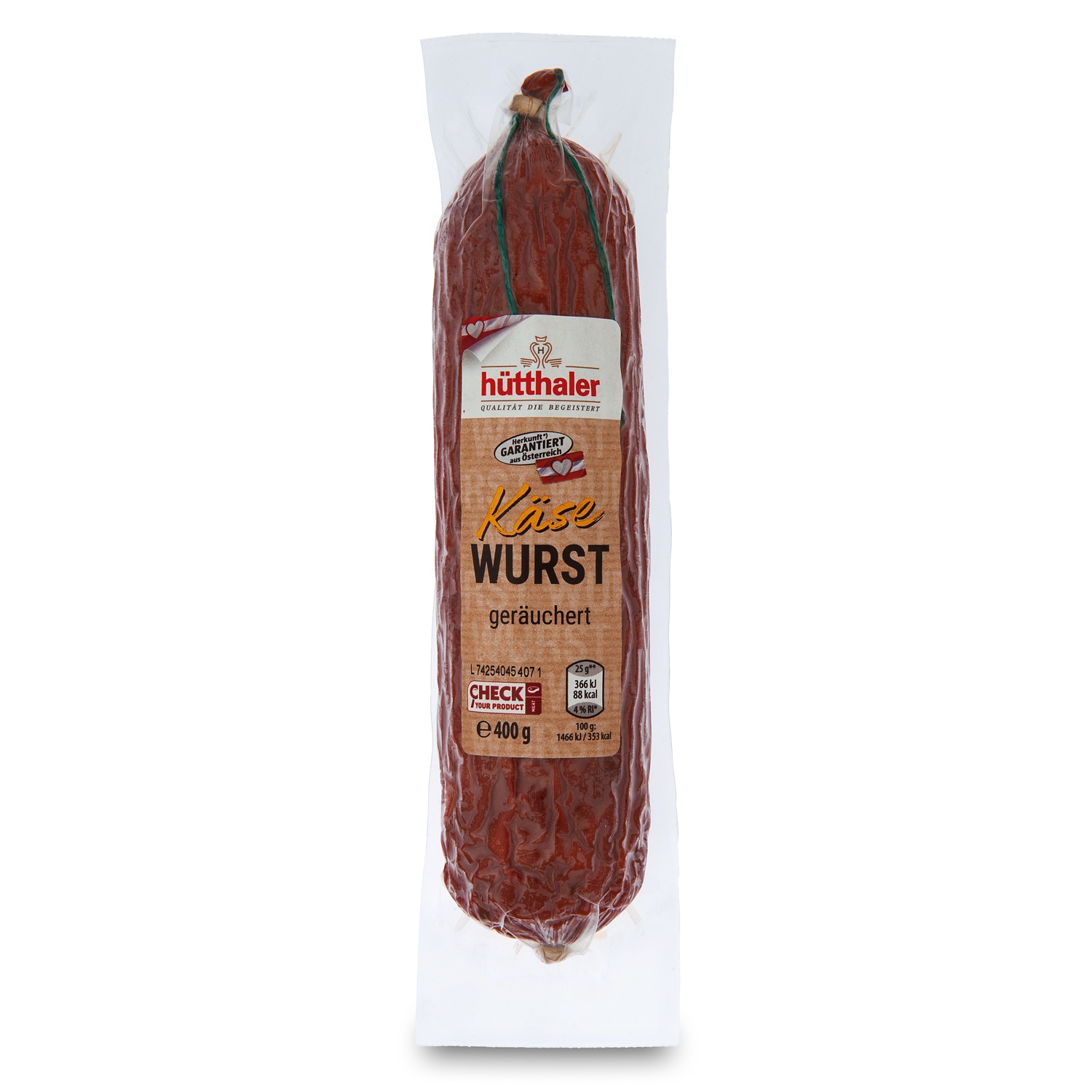 GENUSS 100% AUS ÖSTERREREICH Hartwurst-Sortiment, Käsewurst 400 g