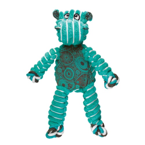 Hipopótamo de pelúcia Kong Knots para cães