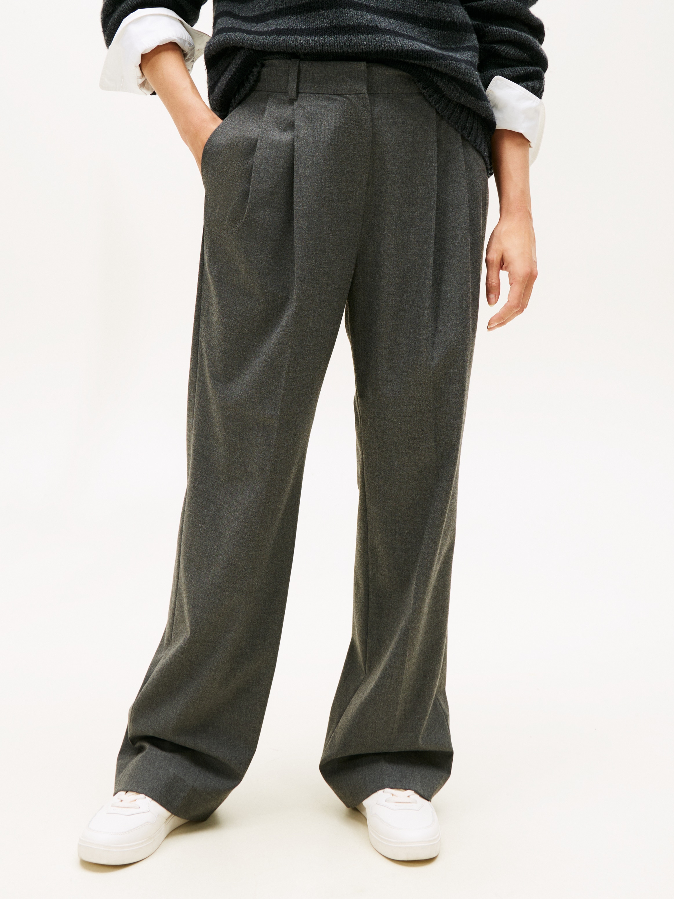 Tommy Hilfiger Anzughose »FLANNEL RELAXED STRAIGHT PANT«