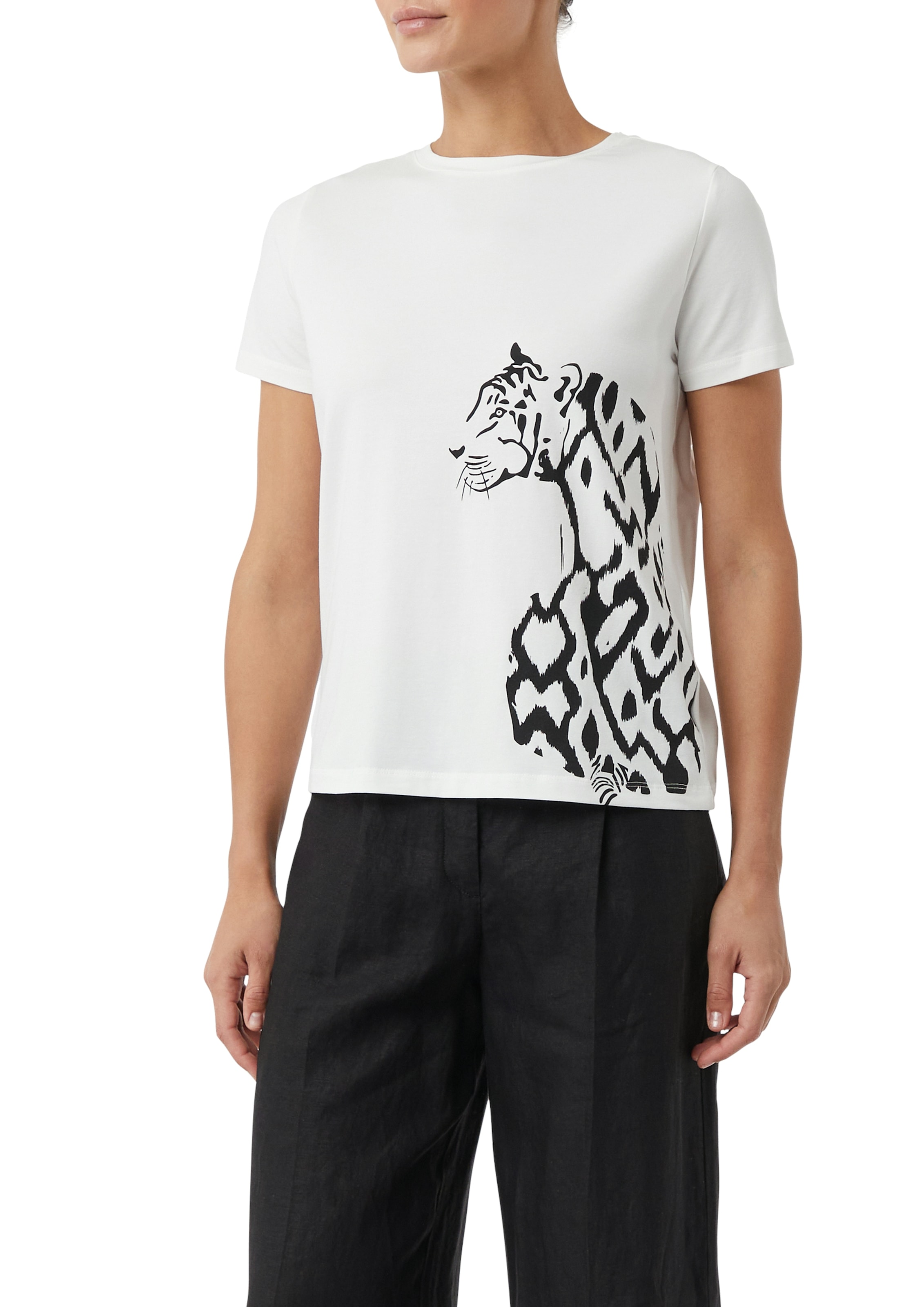 Comma Print-Shirt , mit seitlichem Animal-Print