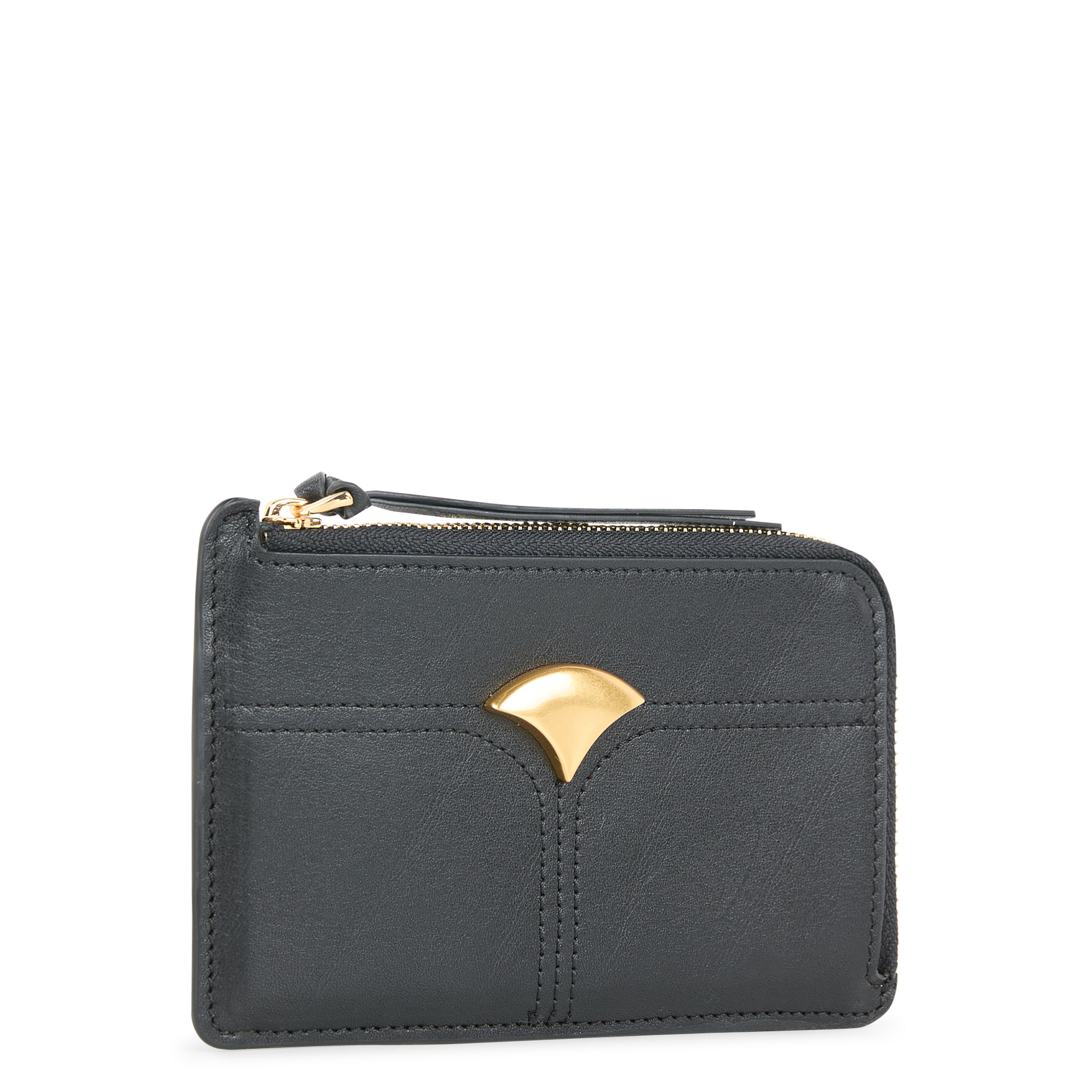 LUZI - Porte-carte en cuir | Noir