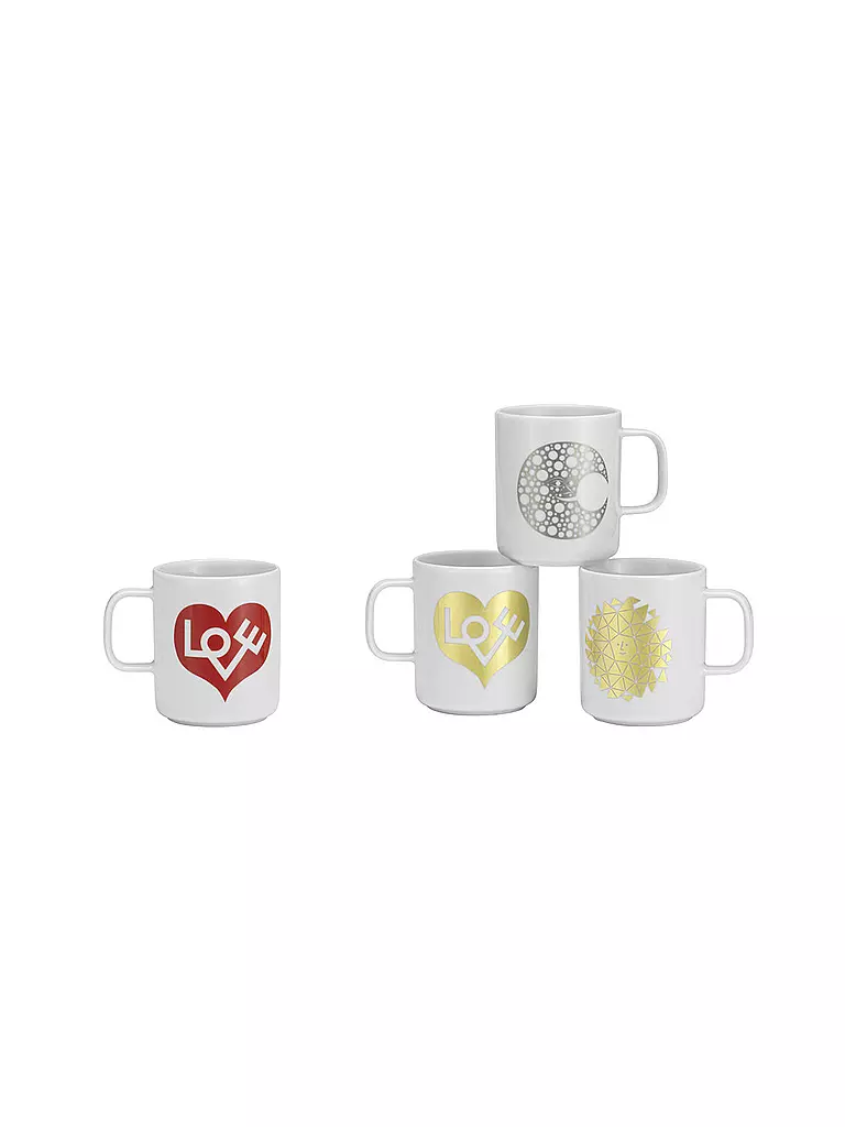 VITRA Henkelbecher - Tasse Coffee Mug  Love Heart Gold gold