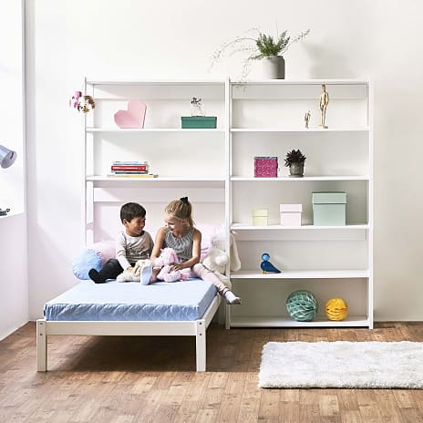 Hoppekids Storey reol med 8 hylder og seng 90x200 cm