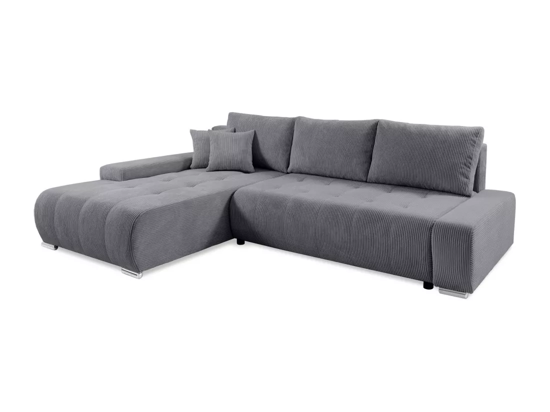CANAPÉ D'ANGLE avec coffre de rangement Tragel L, gris foncé