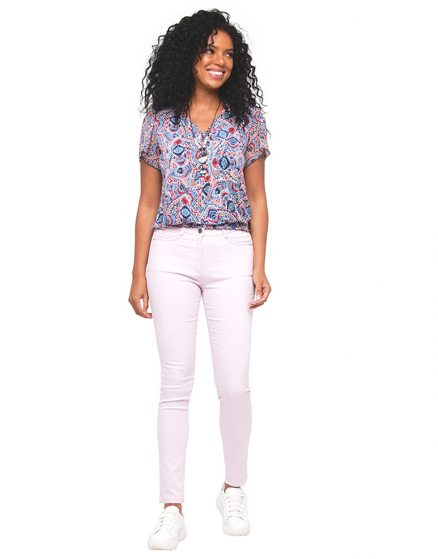 Top bleu fluide