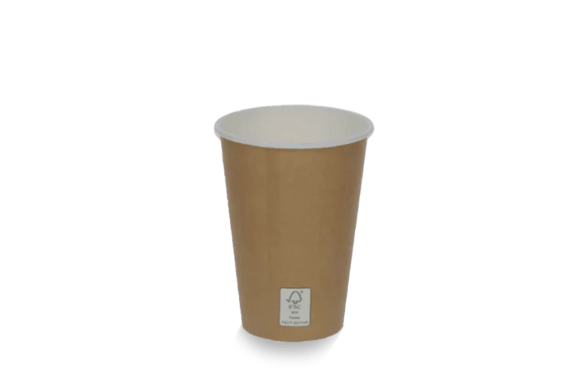 Kartonnen koffiebeker 180cc 7.5oz Ø70mm kraft bruin FSC®Mix