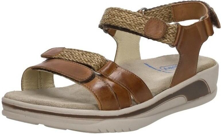 Wolky Comfortabele Bruine Leren Sandaal voor Dames Brown Dames