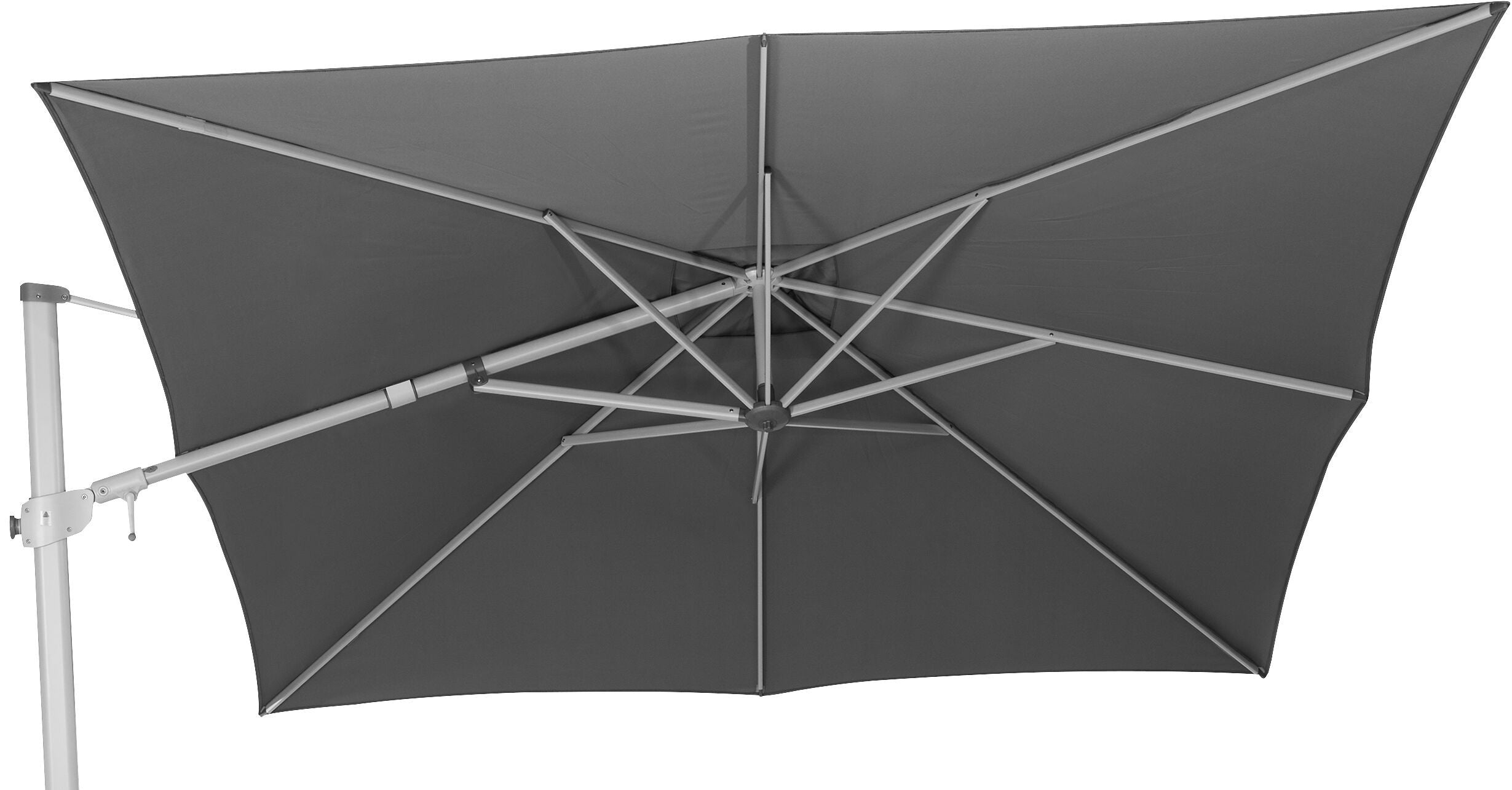VARIOFLEX Sonnnenschirm st. grey 300x300 - Stone grey / B: 300.0 cm x T: 300.0 cm x H: 255.0 cm