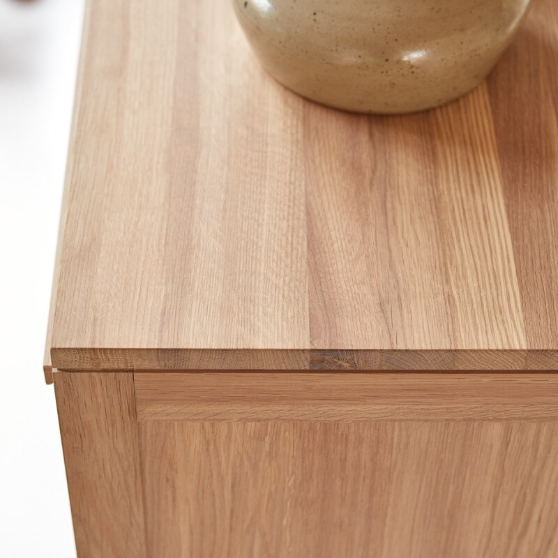 Buffet en bois de chêne Luce H 85 x L 150 x P 47 cm