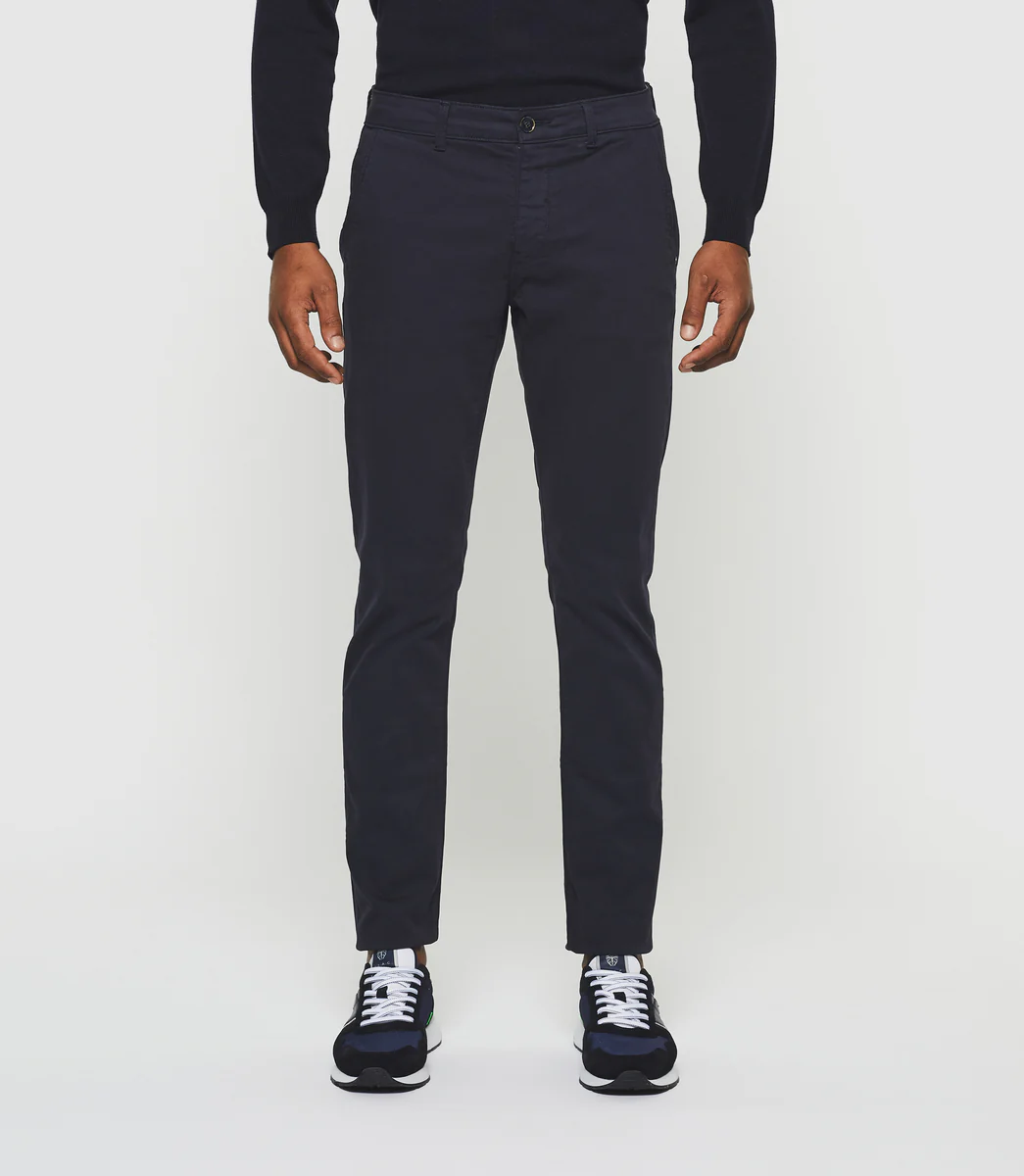 Pantalon slack slim marine 