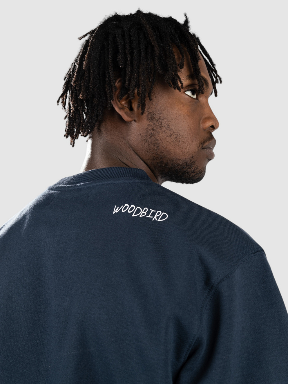 Woodbird Cane Vase Sweater navy blazer