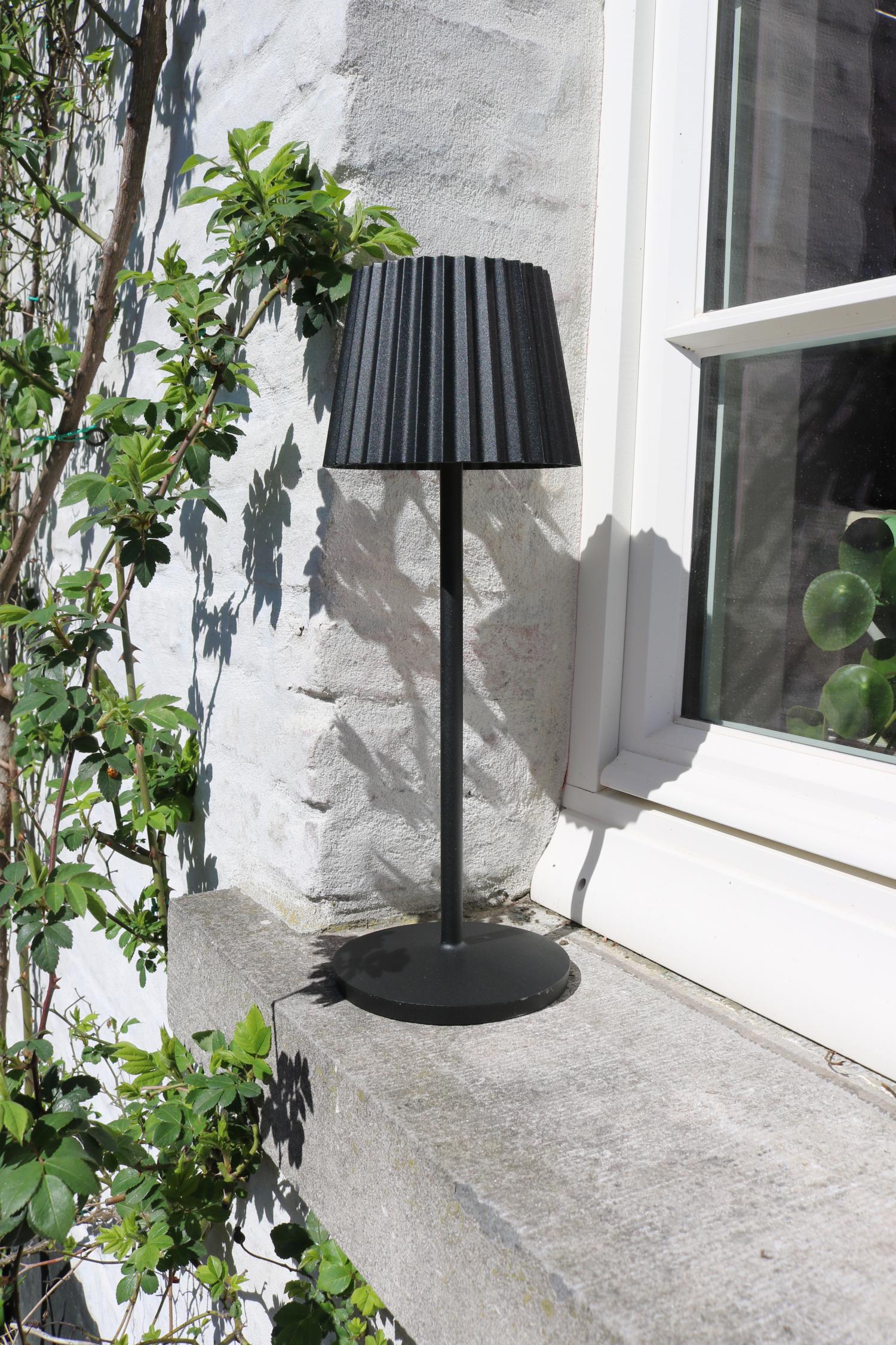Justine tafellamp LED oplaadbaar buiten IP54 zwart