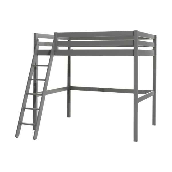 Vipack Pino Mezzanine Hoogslaper 140 x 200 Cm Grijs