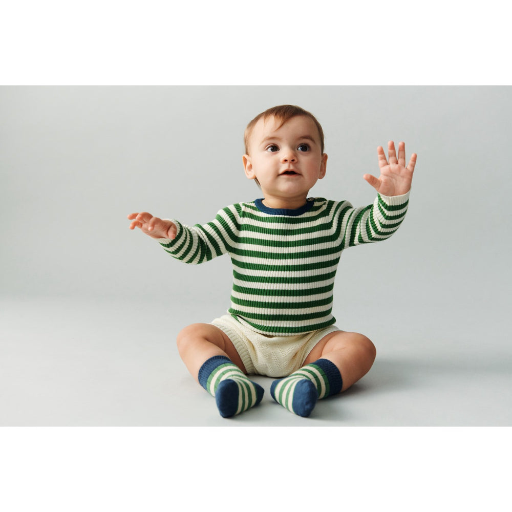 Køb FUB Ecru/Pine Rib Bluse