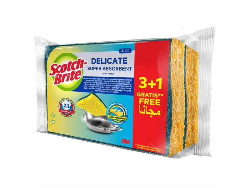 Scotch-Brite Schwamm Delicate 4 Stück Griffschwamm