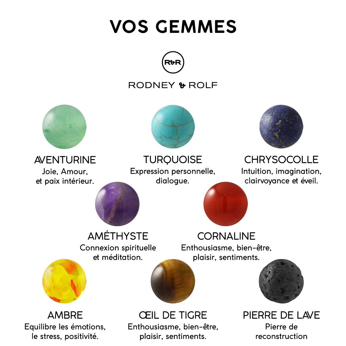 Bracelet EQUILIBRE 7 Chakras - Pierre de Lave Naturelle - Argent 925