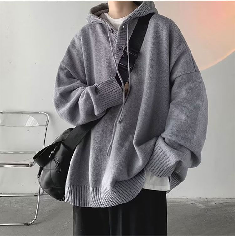 Whyessa - Effen oversized trui met capuchon