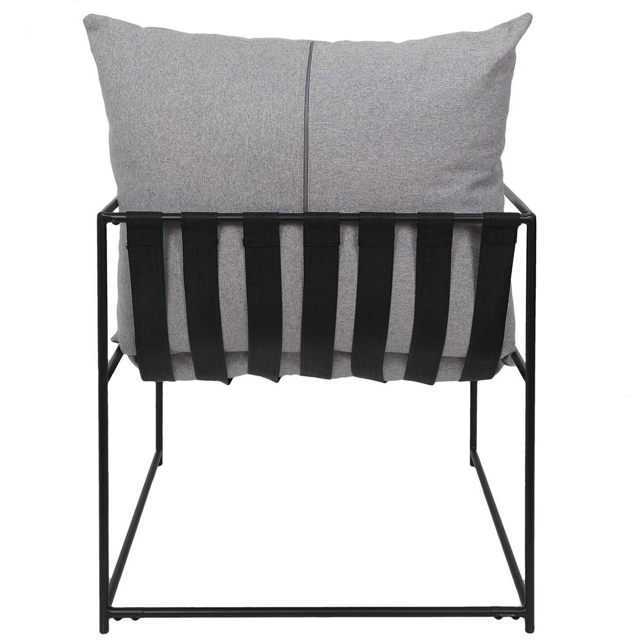 Home Deco Factory Fauteuil Jonas gris/noir - 61x61x62.5 cm