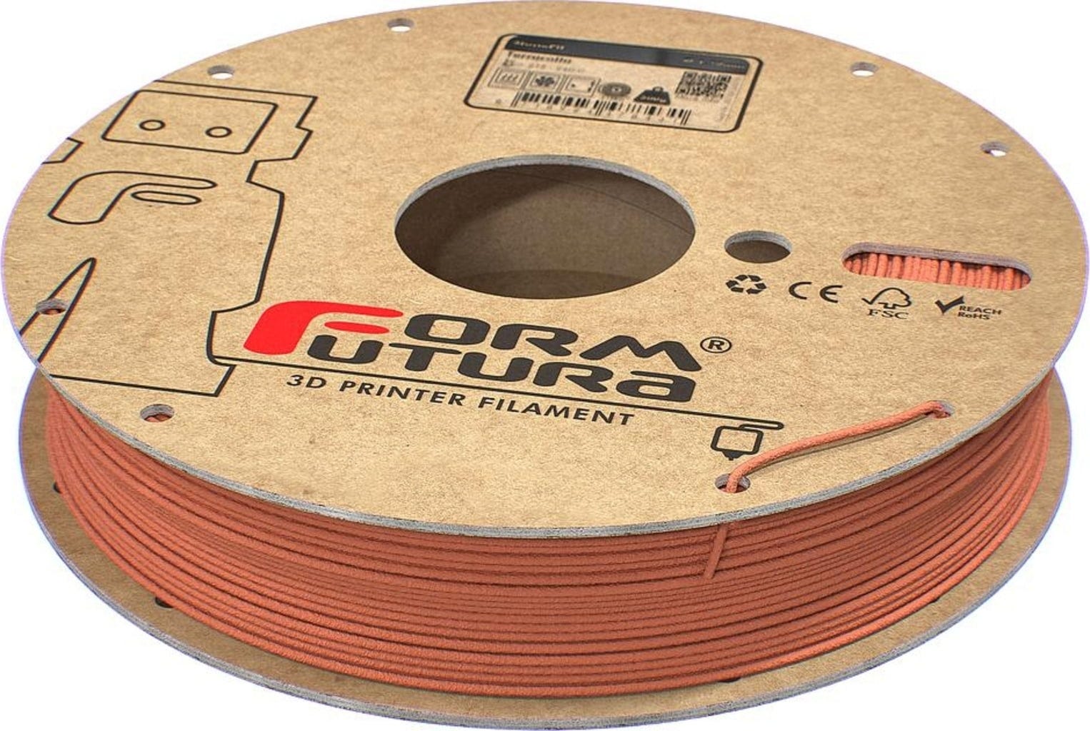 FormFutura  StoneFil™ Terracotta, 1,75 mm / 500 g    Steinfilament auf PLA Basis in Terrakotta
