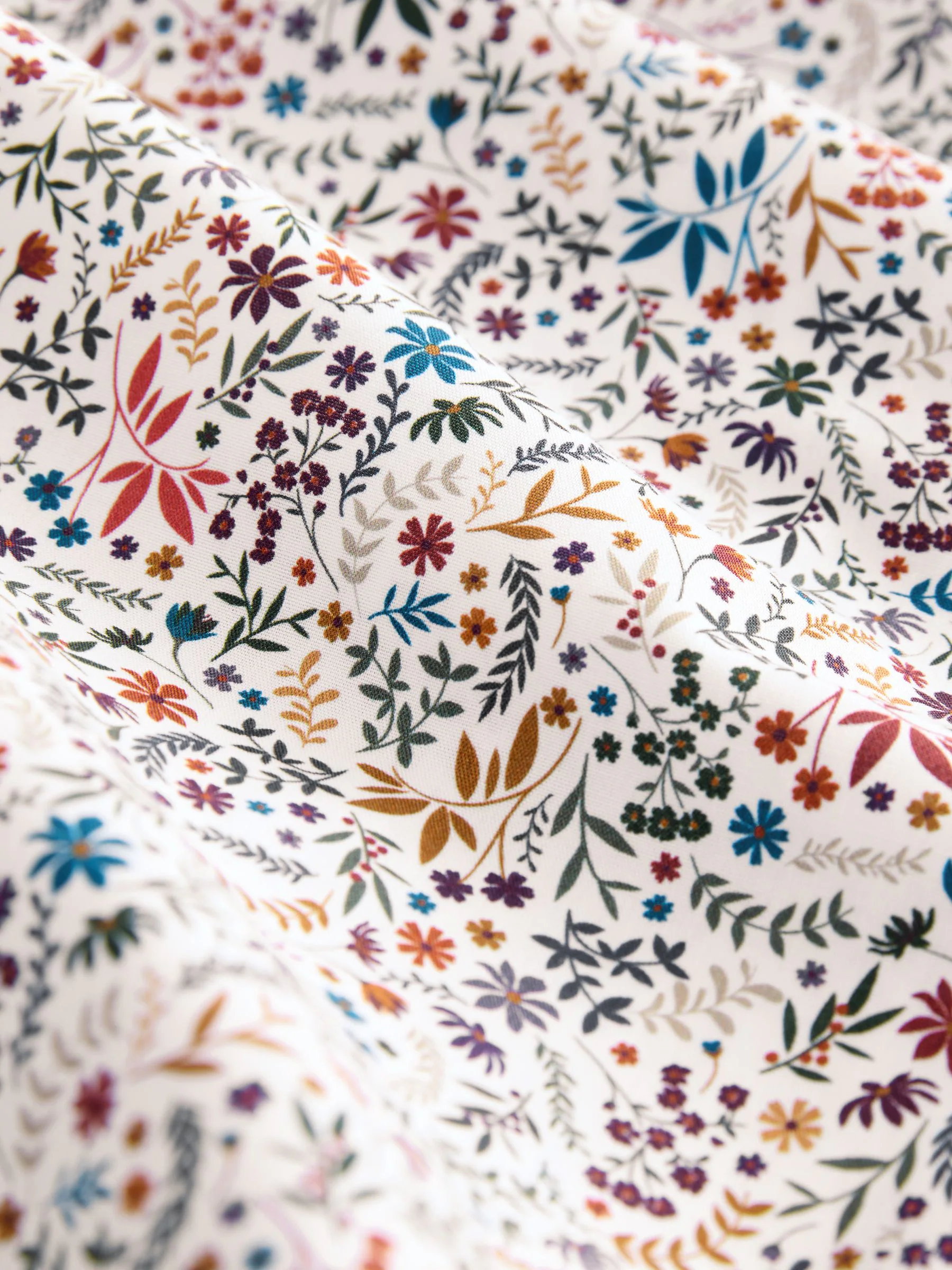 Meerkleurige fijne Bloemenprint - Overhemd met lange mouwen