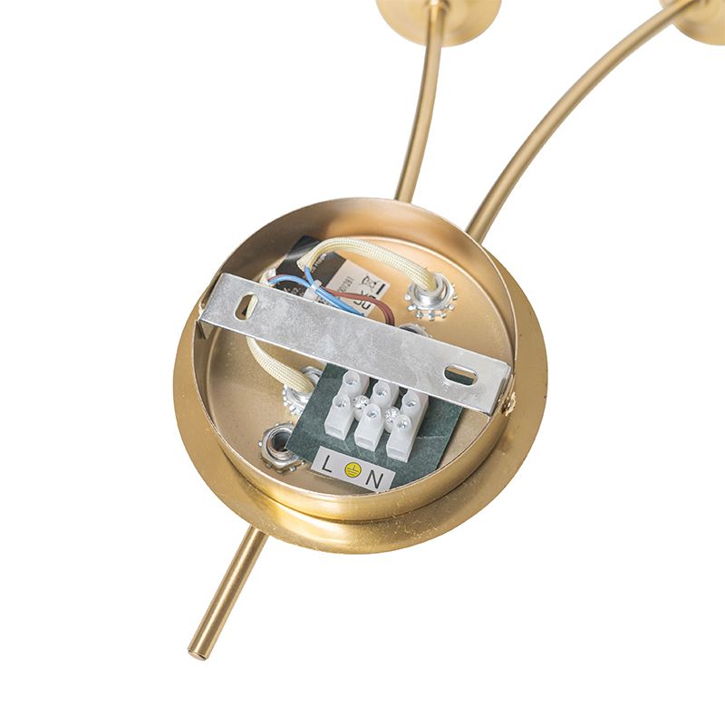 Moderne wandlamp goud met opaal glas 2-lichts  - Athens