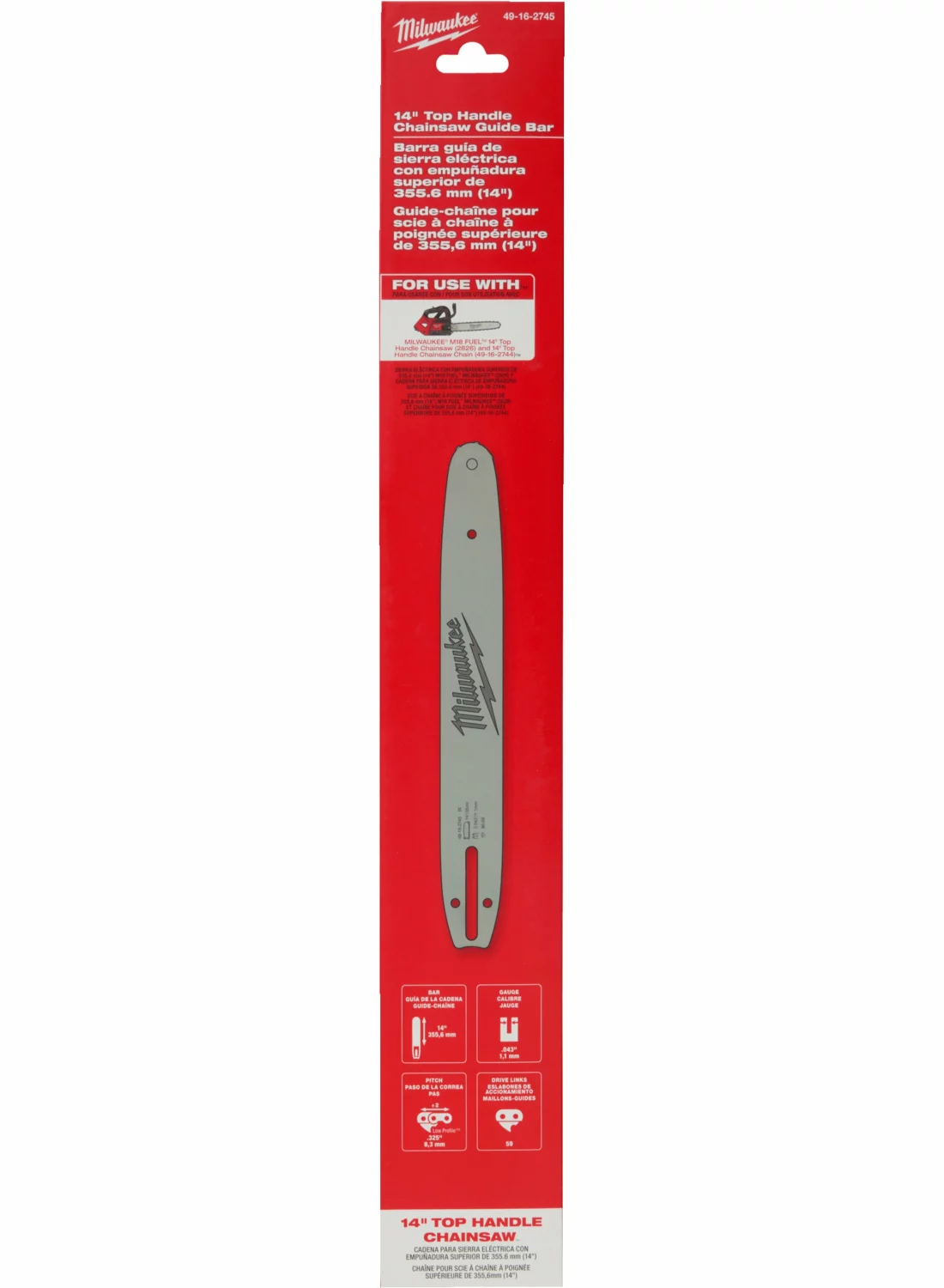 Milwaukee 4932480173 M18 FTHCHS35 Kettingzaagzwaard - 350 mm