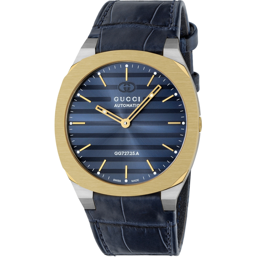 Gucci 25H Automatic Gold Blau 40mm