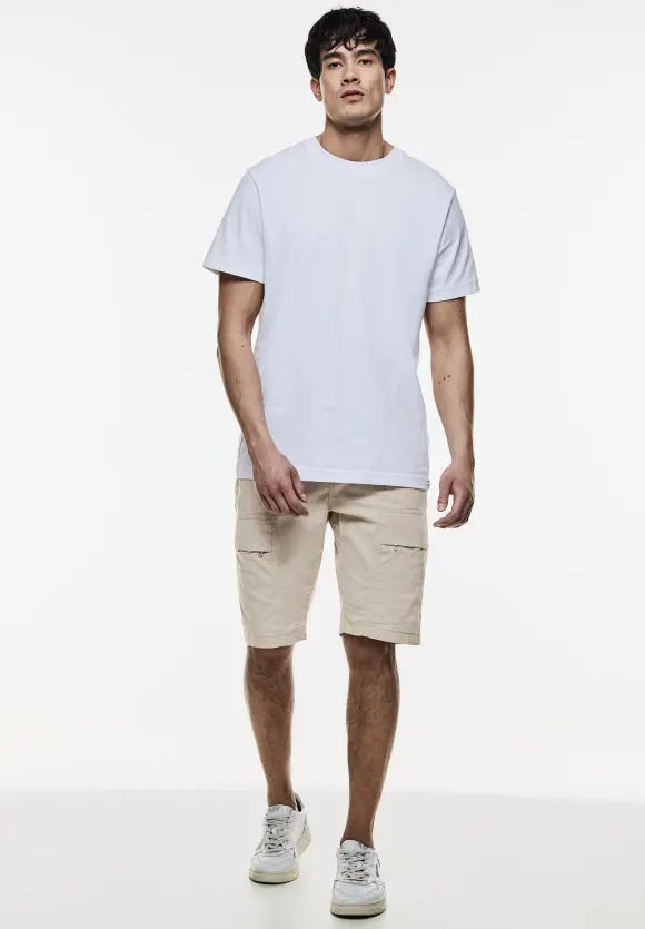 Relaxed Fit Cargoshorts - light sand beige